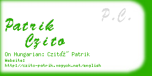 patrik czito business card